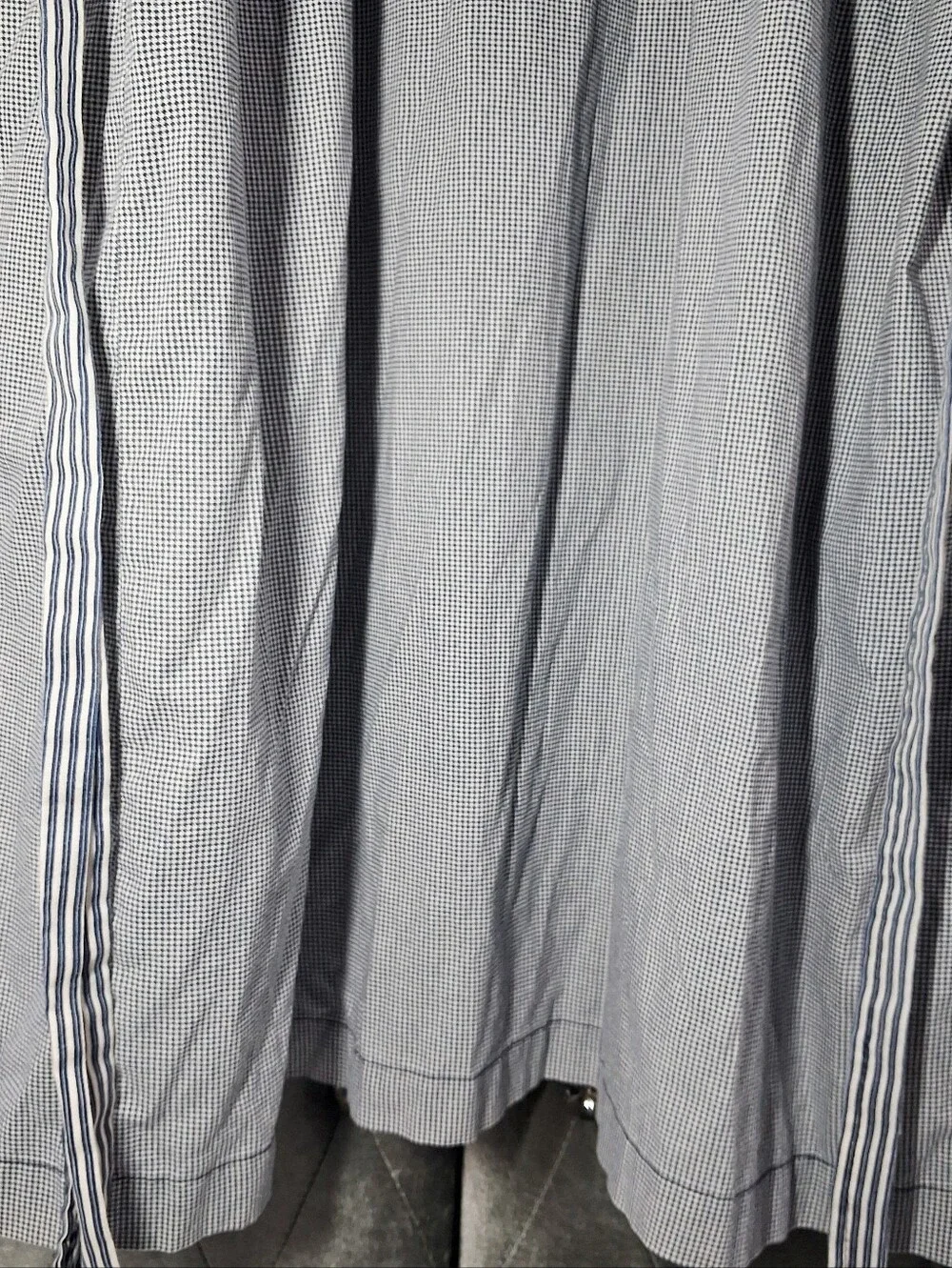 Vintage Christian Dior Monsieur Cotton Robe White Blue Stripe Unisex OS